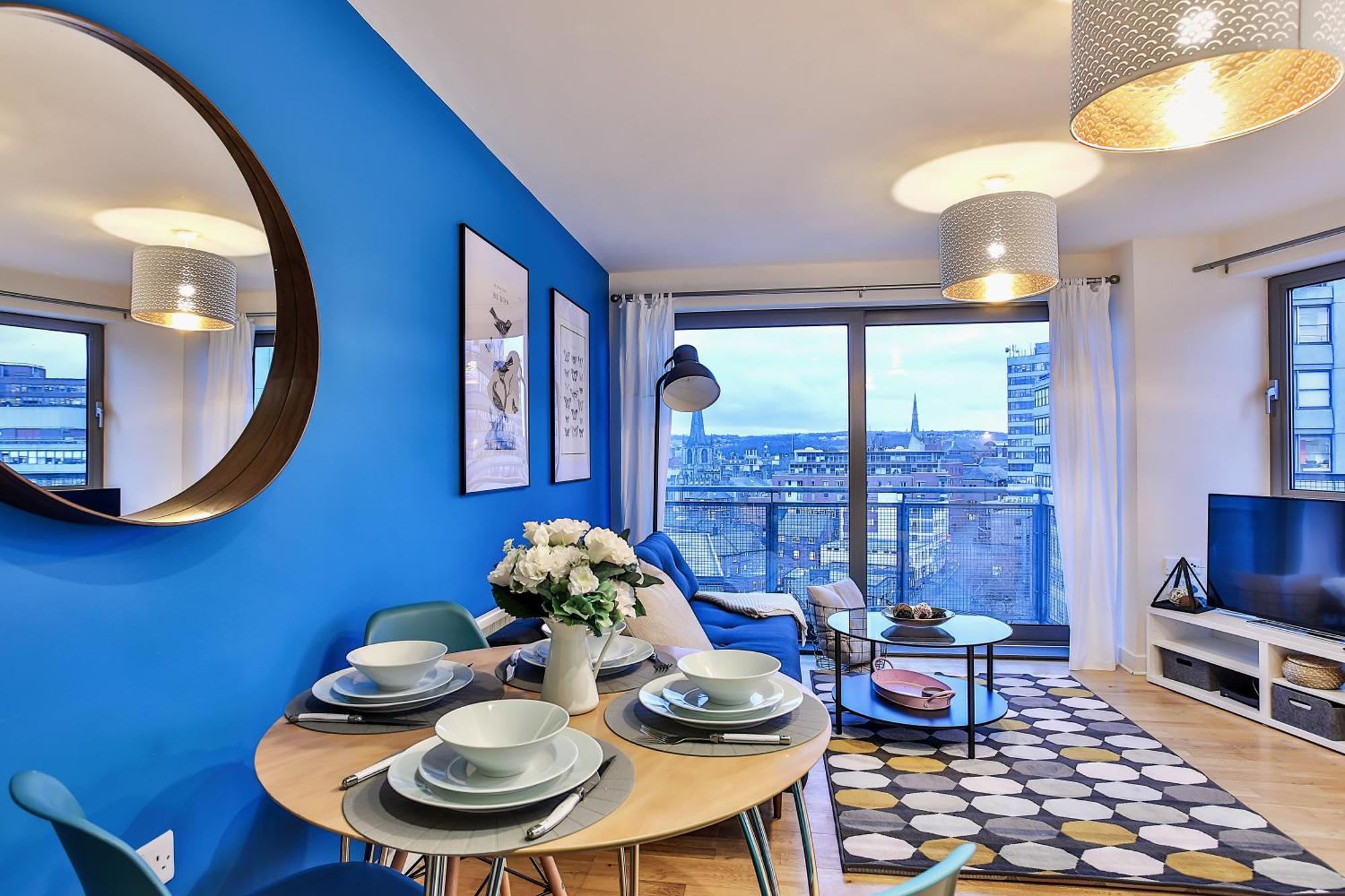 Skyview Apartment By Noknokstay - City Centre With Parking - Group, Family, Business シェフィールド エクステリア 写真