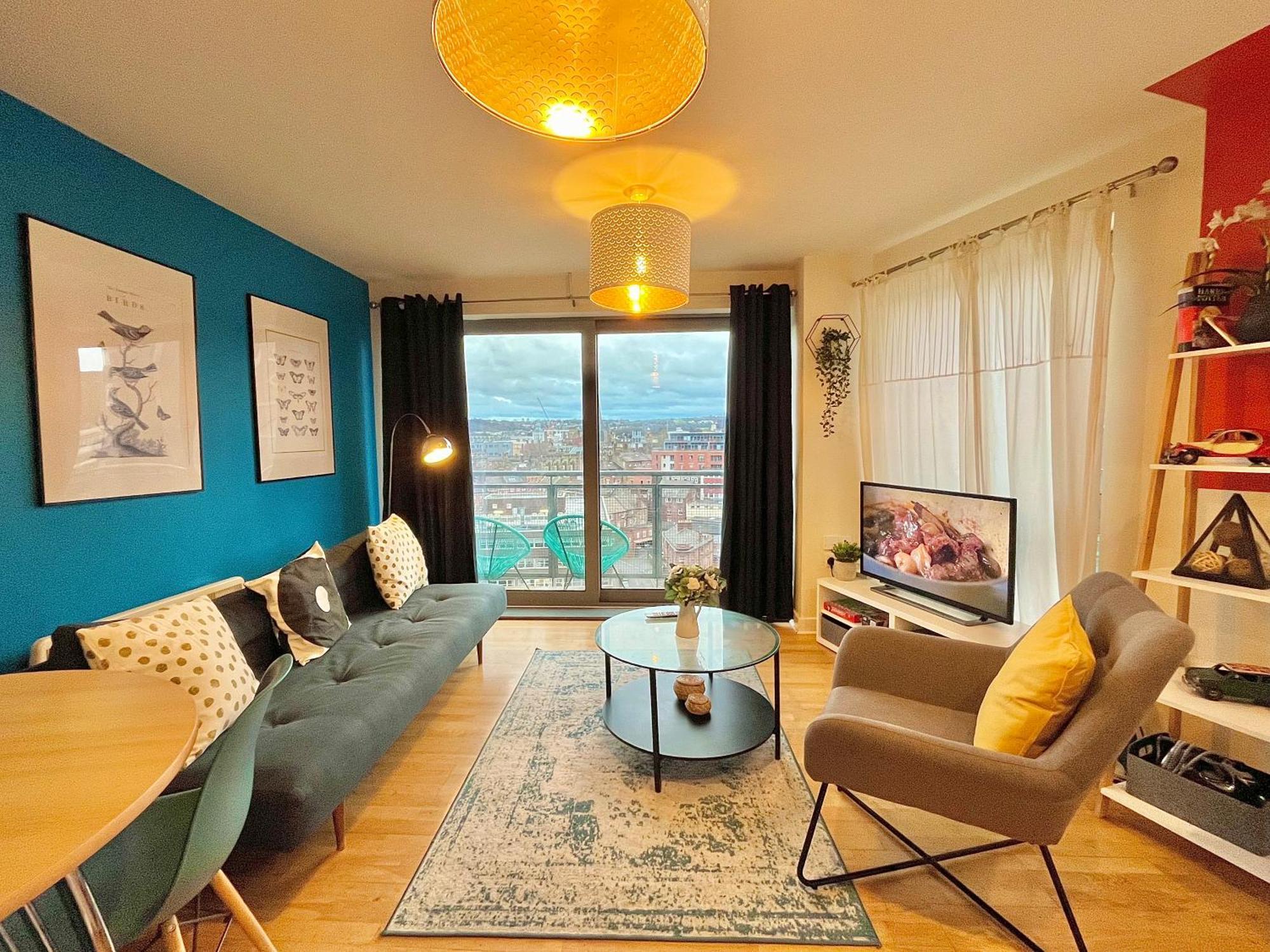 Skyview Apartment By Noknokstay - City Centre With Parking - Group, Family, Business シェフィールド エクステリア 写真